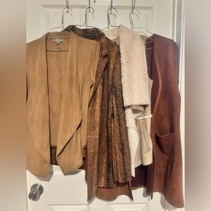 Tan Suede Western Women’s Jacket Bundle Set Lot